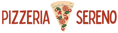 Logo der Pizzeria Sereno mit stilisiertem Pizzastück